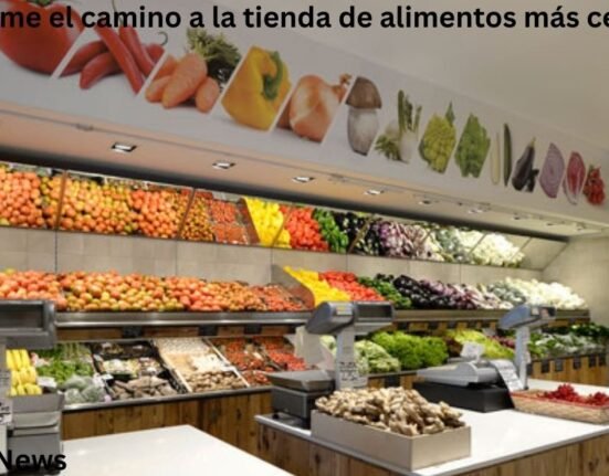 Indícame el camino a la tienda de alimentos más cercana