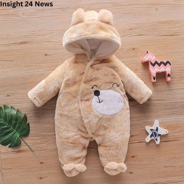 RS 149 bear design long-sleeve baby jumpsuit thespark shop