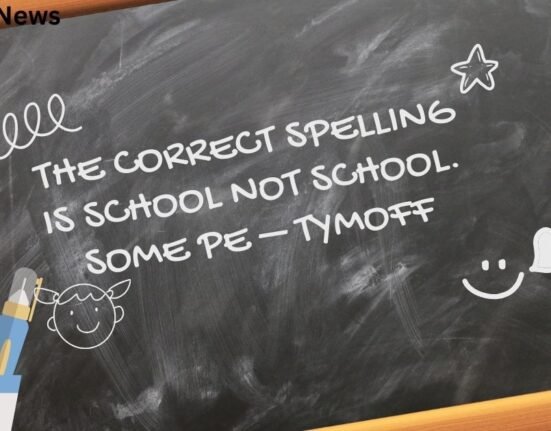 The correct spelling is school not school. some pe – tymoff